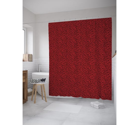 Штора (занавеска) для ванной JoyArty "Растрескавшаяся поверхность" из сатена, 180х200 см с крючками, sc_55696 1