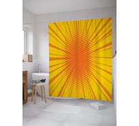 Штора (занавеска) для ванной JoyArty "Фон поп-арт" из сатена, 180х200 см с крючками, sc_62549