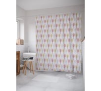 Штора (занавеска) для ванной JoyArty "Разноцветные деревья" из сатена, 180х200 см с крючками, sc_53123