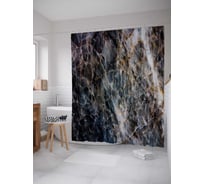 Штора (занавеска) для ванной JoyArty "Вулканические прожилки" из сатена, 180х200 см с крючками, sc_37000