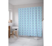 Штора (занавеска) для ванной JoyArty "Акварельные ягоды" из сатена, 180х200 см с крючками, sc_62381