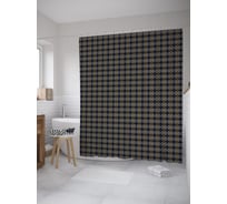 Штора (занавеска) для ванной JoyArty "Веревочный орнамент" из сатена, 180х200 см с крючками, sc_59021