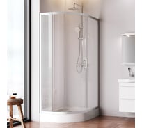 Душевое ограждение AM.PM Like Solo Slide 120 120x80 см, стекло прозрачное, профиль матовый хром, без поддона W83UG-302U120MT