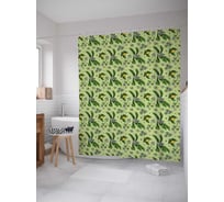 Штора (занавеска) для ванной JoyArty "Фрукты жизни" из сатена, 180х200 см с крючками, sc_71178