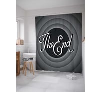 Штора (занавеска) для ванной JoyArty "Конец истории" из сатена, 180х200 см с крючками, sc_9673