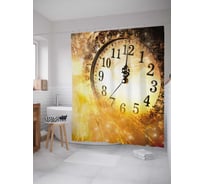 Штора (занавеска) для ванной JoyArty "Приближение праздника" из сатена, 180х200 см с крючками, sc_78629