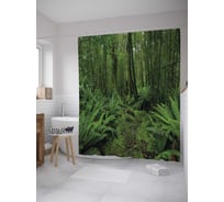 Штора (занавеска) для ванной JoyArty "Непроходимые джунгли" из сатена, 180х200 см с крючками, sc_32068