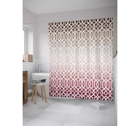 Штора (занавеска) для ванной JoyArty "Узор с градиентом" из сатена, 180х200 см с крючками, sc_8595