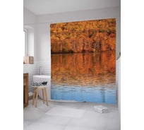 Штора (занавеска) для ванной JoyArty "Лесные гущи" из сатена, 180х200 см с крючками, sc_6625
