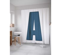 Штора (занавеска) для ванной JoyArty "Стильная a" из сатена, 180х200 см с крючками, sc_4525a