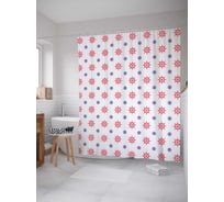 Штора (занавеска) для ванной JoyArty "Вселенная штурвалов" из сатена, 180х200 см с крючками, sc_9830