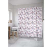 Штора (занавеска) для ванной JoyArty "Праздничный салют в Америке" из сатена, 180х200 см с крючками, sc_55498