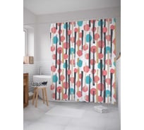 Штора (занавеска) для ванной JoyArty "Абстракция" из сатена, 180х200 см с крючками, sc_48318