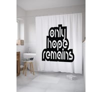 Штора (занавеска) для ванной JoyArty "Осталась только надежда" из сатена, 180х200 см с крючками, sc_61696