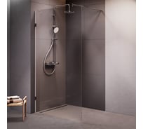 Душевая перегородка AM.PM X-Joy 110x195 см, стекло прозрачное 8 мм + покрытие, фурнитура матовый хром W94UWI-110-F1-MTE