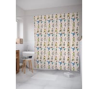 Штора (занавеска) для ванной JoyArty "Занятие каратэ" из сатена, 180х200 см с крючками, sc_63762