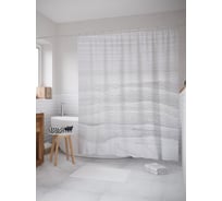 Штора (занавеска) для ванной JoyArty "Прожилки на доске" из сатена, 180х200 см с крючками, sc_54212