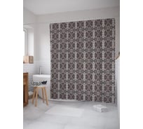 Штора (занавеска) для ванной JoyArty "Узорная стереограмма" из сатена, 180х200 см с крючками, sc_58230