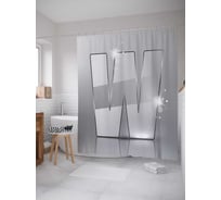Штора (занавеска) для ванной JoyArty "Сверкающая w" из сатена, 180х200 см с крючками, sc_4522w