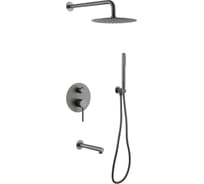 Душевая система ABBER Emotion скрытого монтажа с изливом, никель AF8817NG