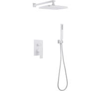 Душевая система ABBER Weiss Insel скрытого монтажа без излива, белый матовый AF8018FW