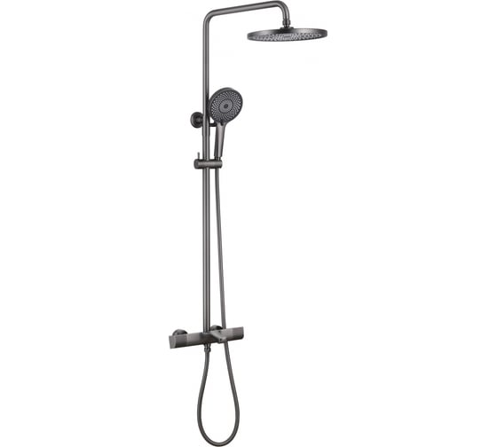 Душевая стойка ABBER Thermostat с термостатом и изливом, никель AF8516NG 1