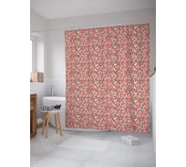 Штора (занавеска) для ванной JoyArty "Лепестковые розы" из сатена, 180х200 см с крючками, sc_54507