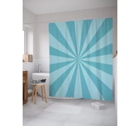 Штора (занавеска) для ванной JoyArty "Постерные лучи" из сатена, 180х200 см с крючками, sc_62542