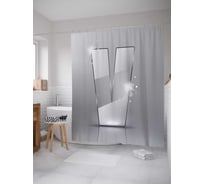 Штора (занавеска) для ванной JoyArty "Сверкающая v" из сатена, 180х200 см с крючками, sc_4522v