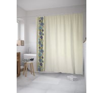 Штора (занавеска) для ванной JoyArty "Национальный орнамент" из сатена, 180х200 см с крючками, sc_60105