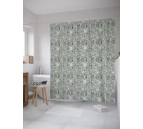 Штора (занавеска) для ванной JoyArty "Велосипед путешественника" из сатена, 180х200 см с крючками, sc_61449