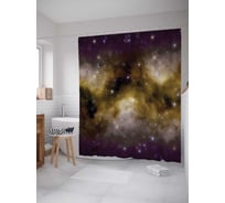 Штора (занавеска) для ванной JoyArty "Величие космоса" из сатена, 180х200 см с крючками, sc_5256