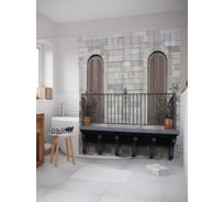 Штора (занавеска) для ванной JoyArty "На тихом балконе" из сатена, 180х200 см с крючками, sc_8213