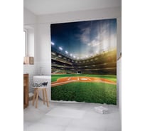 Штора (занавеска) для ванной JoyArty "Полный стадион" из сатена, 180х200 см с крючками, sc_8228