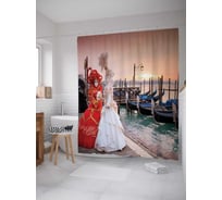 Штора (занавеска) для ванной JoyArty "Красота Венеции" из сатена, 180х200 см с крючками, sc_883