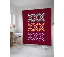 Штора (занавеска) для ванной JoyArty "Фильм для взрослых" из сатена, 180х200 см с крючками, sc_78591