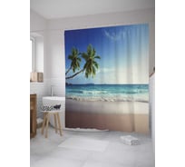 Штора (занавеска) для ванной JoyArty "Будущий успех" из сатена, 180х200 см с крючками, sc_8247