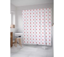 Штора (занавеска) для ванной JoyArty "Территория оленей" из сатена, 180х200 см с крючками, sc_9556