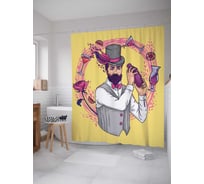Штора (занавеска) для ванной JoyArty "Крутой бармен" из сатена, 180х200 см sc_378868