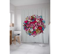Штора (занавеска) для ванной JoyArty "День Валентина" из сатена, 180х200 см с крючками, sc_91984