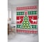 Штора (занавеска) для ванной JoyArty "Елка с оленями" из сатена, 180х200 см с крючками, sc_5644 1