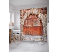 Штора (занавеска) для ванной JoyArty "Врата в хлев" из сатена, 180х200 см с крючками, sc_9795