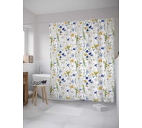 Штора (занавеска) для ванной JoyArty "Мечтательная весна" из сатена, 180х200 см с крючками, sc_8804
