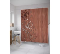 Штора (занавеска) для ванной JoyArty "Одуванчики лысеют" из сатена, 180х200 см с крючками, sc_7933