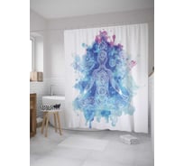 Штора (занавеска) для ванной JoyArty "Энергия медитации" из сатена, 180х200 см с крючками, sc_9715