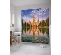 Штора (занавеска) для ванной JoyArty "Царское поместье" из сатена, 180х200 см sc_378824