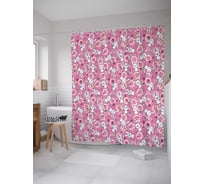 Штора (занавеска) для ванной JoyArty "Милые кролики" из сатена, 180х200 см с крючками, sc_50011