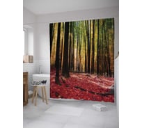 Штора (занавеска) для ванной JoyArty "Осеннее тепло" из сатена, 180х200 см с крючками, sc_9337
