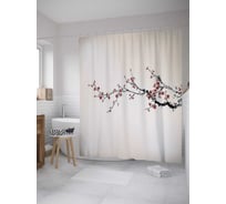 Штора (занавеска) для ванной JoyArty "Природный выбор" из сатена, 180х200 см с крючками, sc_9114