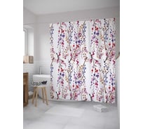 Штора (занавеска) для ванной JoyArty "Лесная находка" из сатена, 180х200 см с крючками, sc_9124